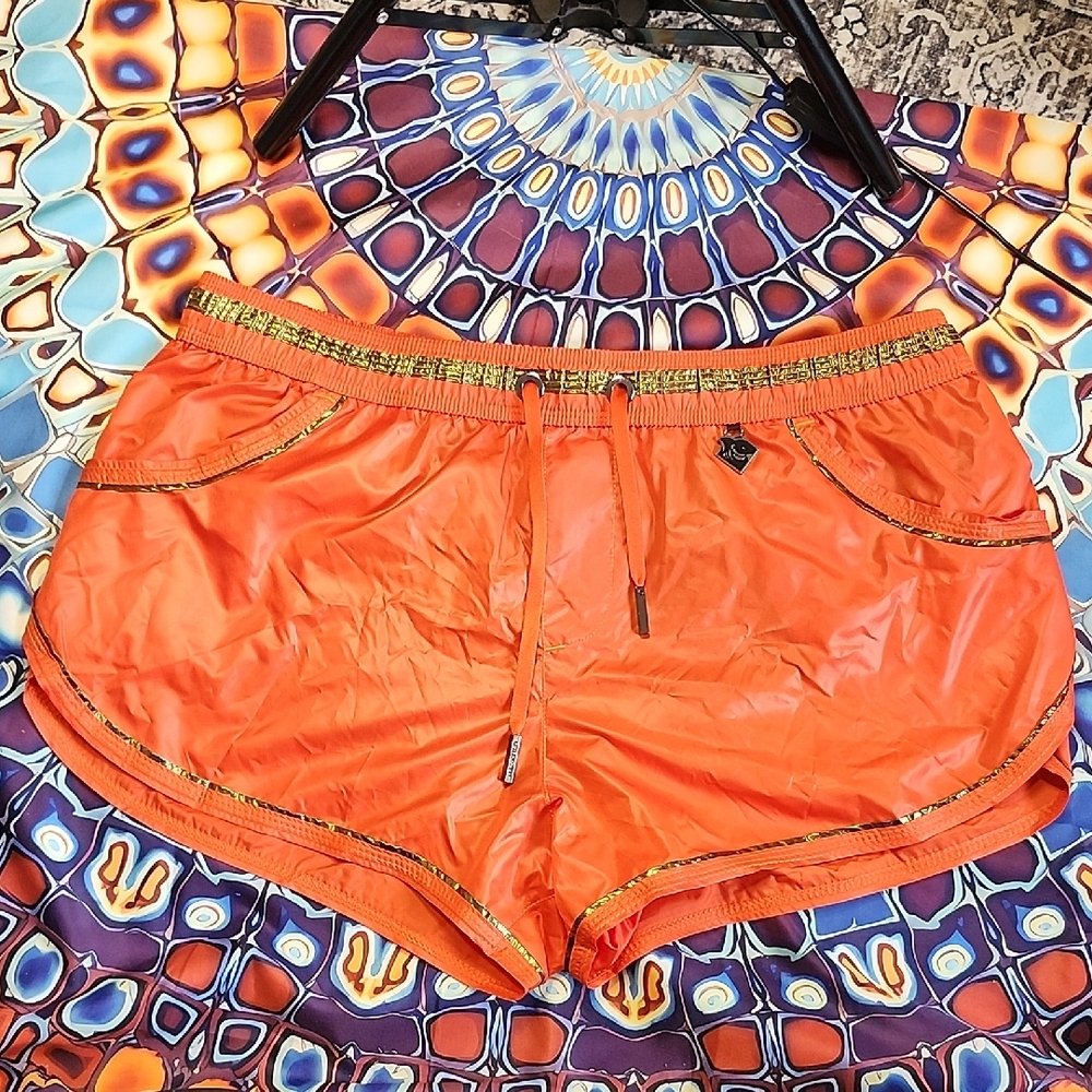 Vibrant Orange Men's Swim Trunks